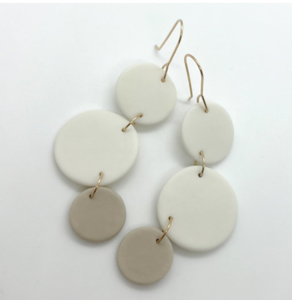 matte porcelain Oleander Dangles-Earring-The Life ™ Boutique | Westfield, NJ-The Life ™ Boutique | Westfield, NJ