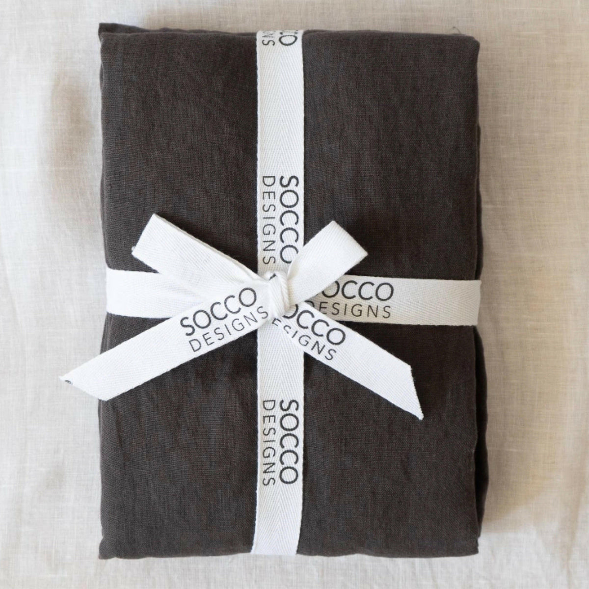 Socco Designs Charcoal Linen Tea Towel-Wellness-The Life ™ Boutique | Westfield, NJ-The Life ™ Boutique | Westfield, NJ